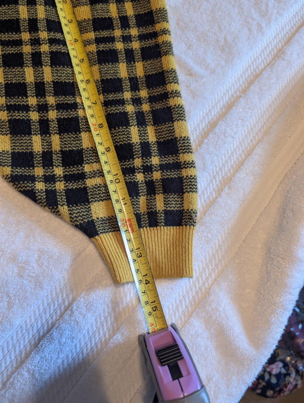 Fashion Nova Mustard Yellow & Black Plaid Knit Cropped Crew and Skirt Set - Picture 12 of 15